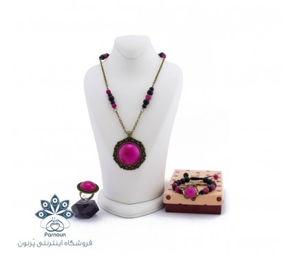 ست رو مانتویی گردنبند، دستبند و انگشتر آذرمینا