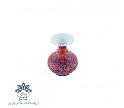 گلدان مینا‌کاری قرمز کوچک اعلاء