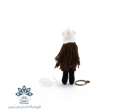 عروسک آویز دار قلاب بافی تینا
