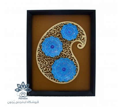 تابلو میناکاری طر ح سه مینا و بته جقه