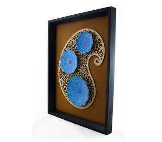 تابلو میناکاری طر ح سه مینا و بته جقه