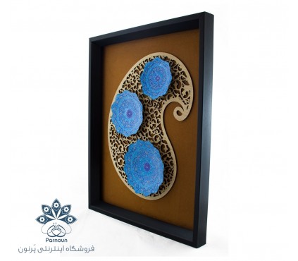 تابلو میناکاری طر ح سه مینا و بته جقه