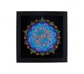 قاب بشقاب میناکاری و معرق 25 سانتیمتری