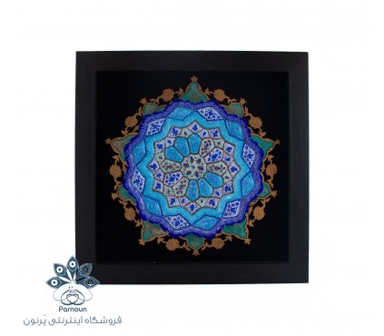 قاب بشقاب میناکاری و معرق 25 سانتیمتری