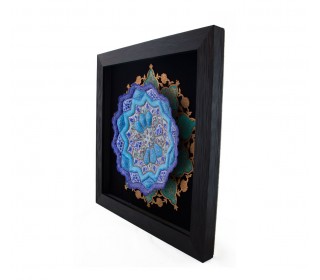 قاب بشقاب میناکاری و معرق 25 سانتیمتری