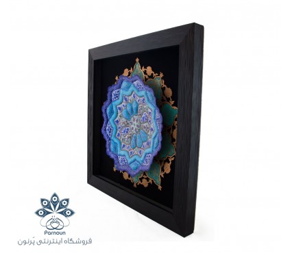 قاب بشقاب میناکاری و معرق 25 سانتیمتری