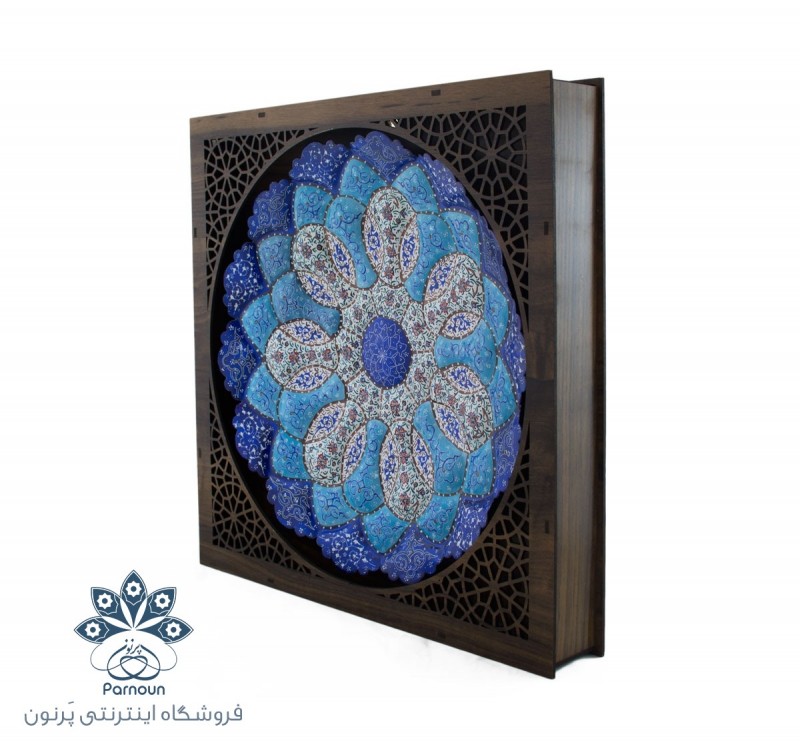 بشقاب میناکاری 30 سانتیمتری با جعبه