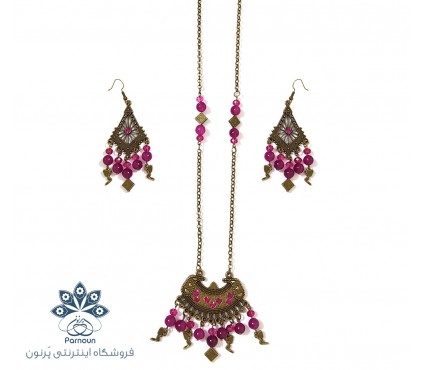 نیم ست رومانتویی (گردنبند,آویز) و گوشواره رکسانا