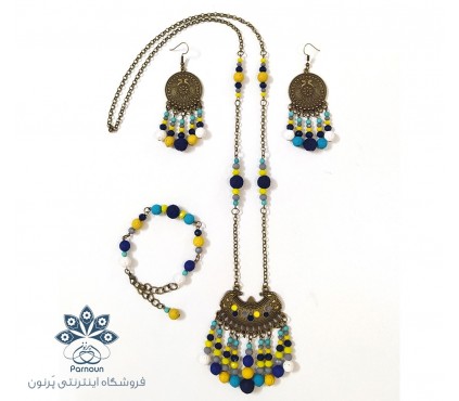 ست رومانتویی (گردنبند,آویز) دستبند و گوشواره یگانه