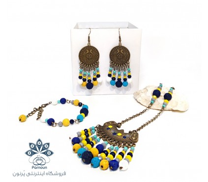 ست رومانتویی (گردنبند,آویز) دستبند و گوشواره یگانه