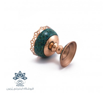 آجیل خوری فیروزه کوبی لبه مشبک 13سانتیمتری اصفهان