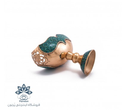 کشکول مسی فیروزه کوب شده اصفهان