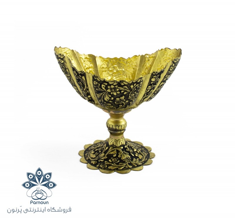 آجیل خوری طرح کشکول با نقش قلمزنی برجسته