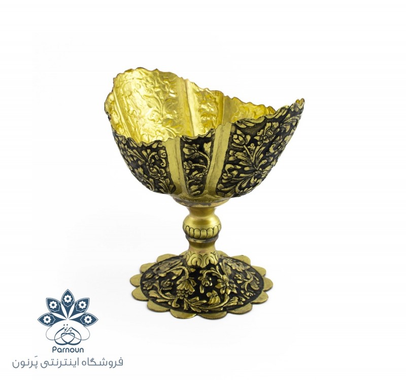 آجیل خوری طرح کشکول با نقش قلمزنی برجسته