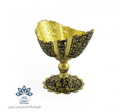 آجیل خوری طرح کشکول با نقش قلمزنی برجسته