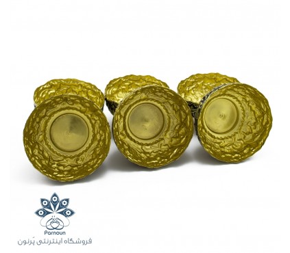 سرویس 6 تایی آجیل خوری قلمزنی برجسته پایه کوتاه اصفهان