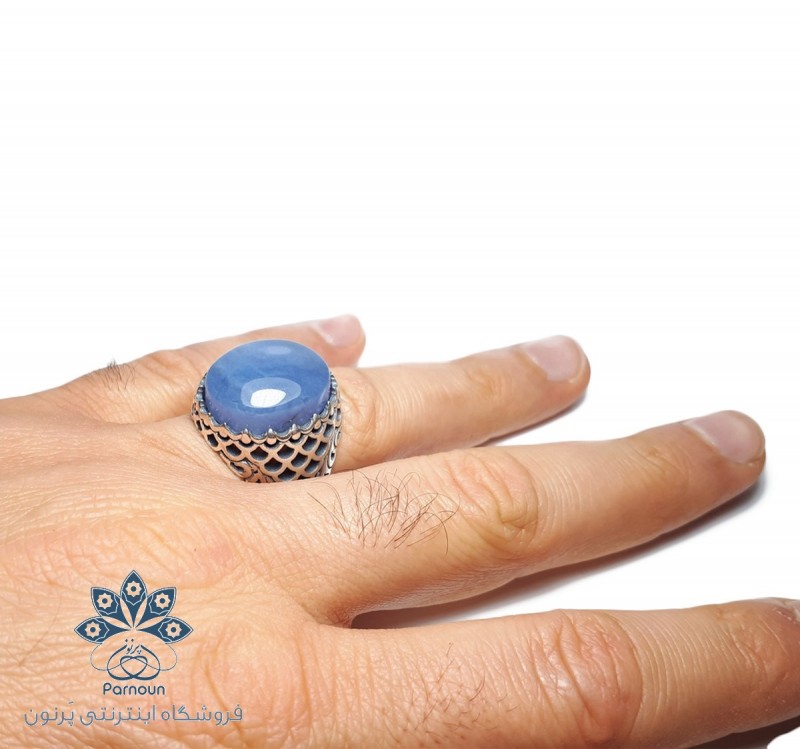انگشتر مردانه عقیق کبود