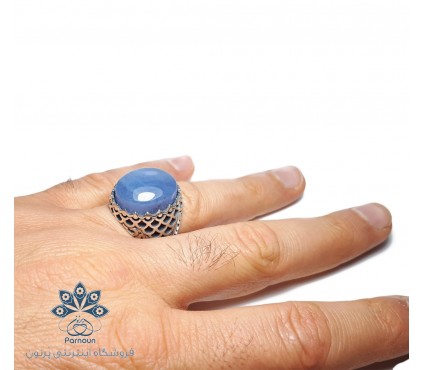انگشتر مردانه عقیق کبود