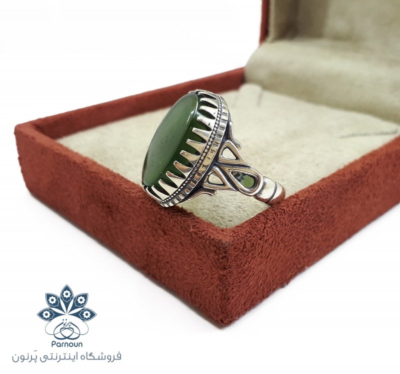 انگشتر عقیق یشم طبیعی