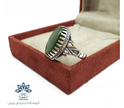 انگشتر عقیق یشم طبیعی