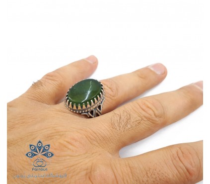 انگشتر عقیق یشم طبیعی