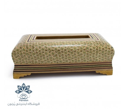 جعبه دستمال کاغذی خاتم کاری شده