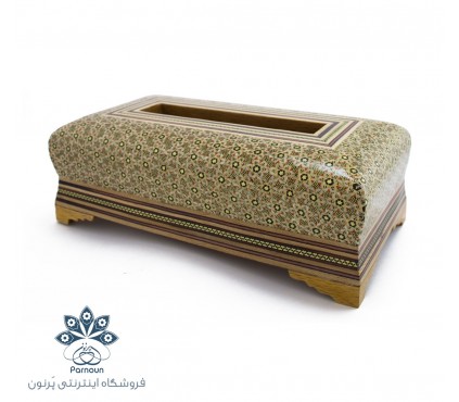 جعبه دستمال کاغذی خاتم کاری شده