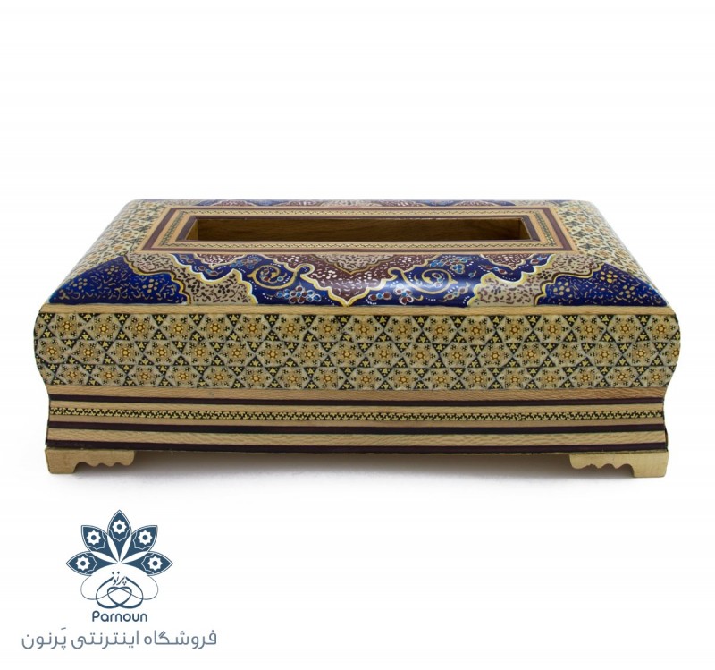 جا دستمال کاغذی خاتم  و نگارگری اصفهان