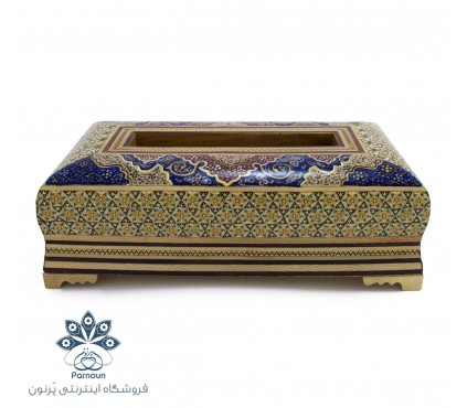 جا دستمال کاغذی خاتم  و نگارگری اصفهان