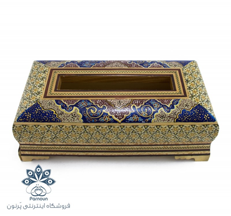 جا دستمال کاغذی خاتم  و نگارگری اصفهان