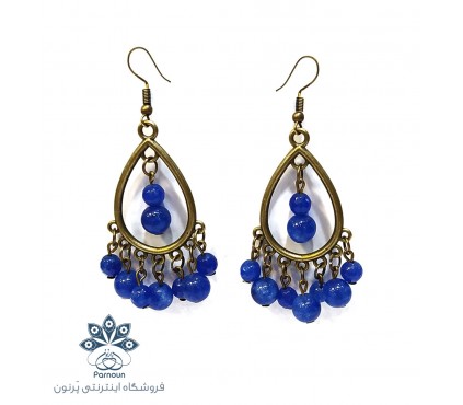 گوشواره سنگ جید آبی