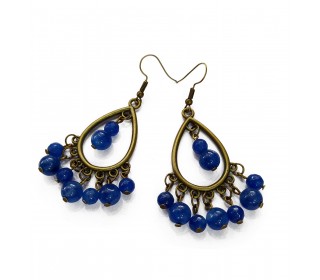 گوشواره سنگ جید آبی