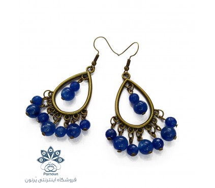 گوشواره سنگ جید آبی