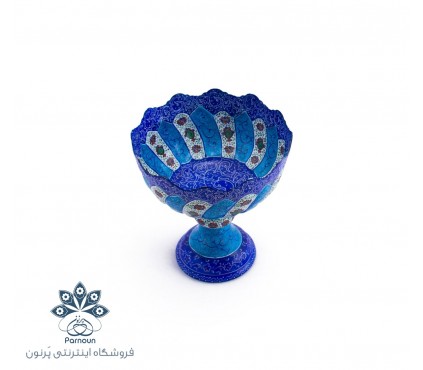 شکلات خوری  پایه دار مسی میناکاری شده اصفهان