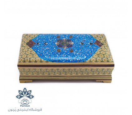 جا قاشقی چوبی خاتم کاری شده اصفهان