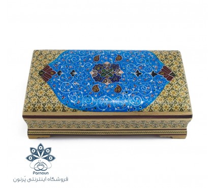 جا قاشقی چوبی خاتم کاری شده اصفهان