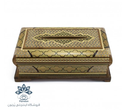 جعبه دستمال کاغذی خاتم کاری اعلای اصفهان