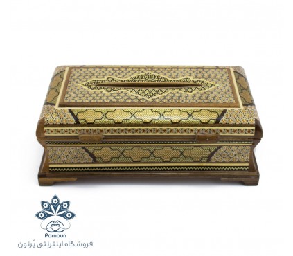 جعبه دستمال کاغذی خاتم کاری اعلای اصفهان