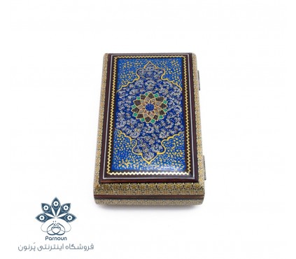 جعبه جواهرات تمام خاتم کاری اصفهان باطرح نگاگری