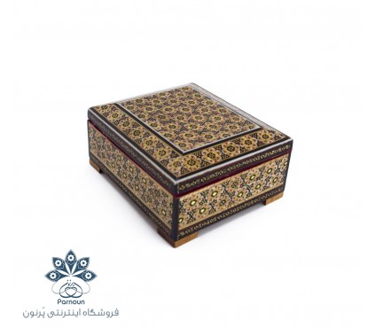 جعبه جواهرات  چوبی خاتم کاری شده اصفهان 