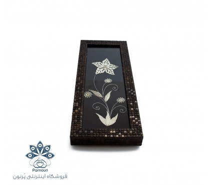 قاب گل نقره اصفهان با ابعاد  12 در 32 سانتیمتر