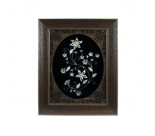 تابلو گل نقره 40 در 50 سانتیمتری مناسب برای هدیه و دکوراسیون