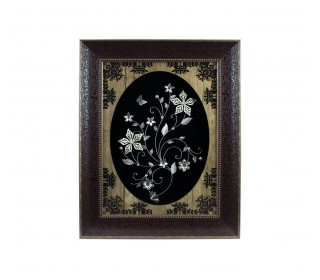 تابلو گل نقره 40 در 50 سانتیمتری مناسب برای هدیه و دکوراسیون