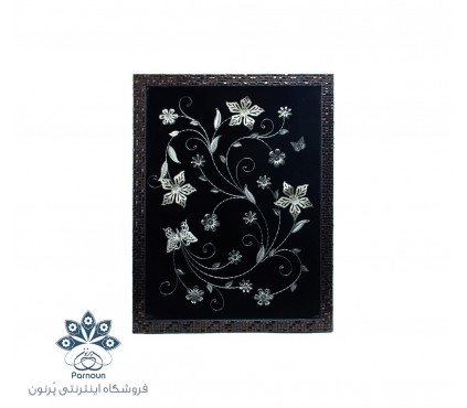 قاب گل نقره اصفهان با ابعاد 30 در 40 سانتیمتری