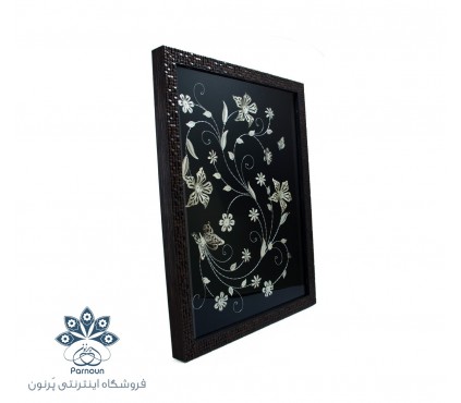 قاب گل نقره اصفهان با ابعاد 30 در 40 سانتیمتری