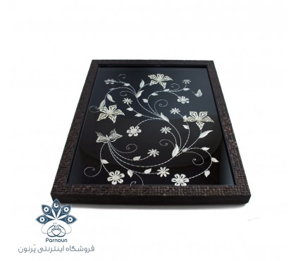 قاب گل نقره اصفهان با ابعاد 30 در 40 سانتیمتری