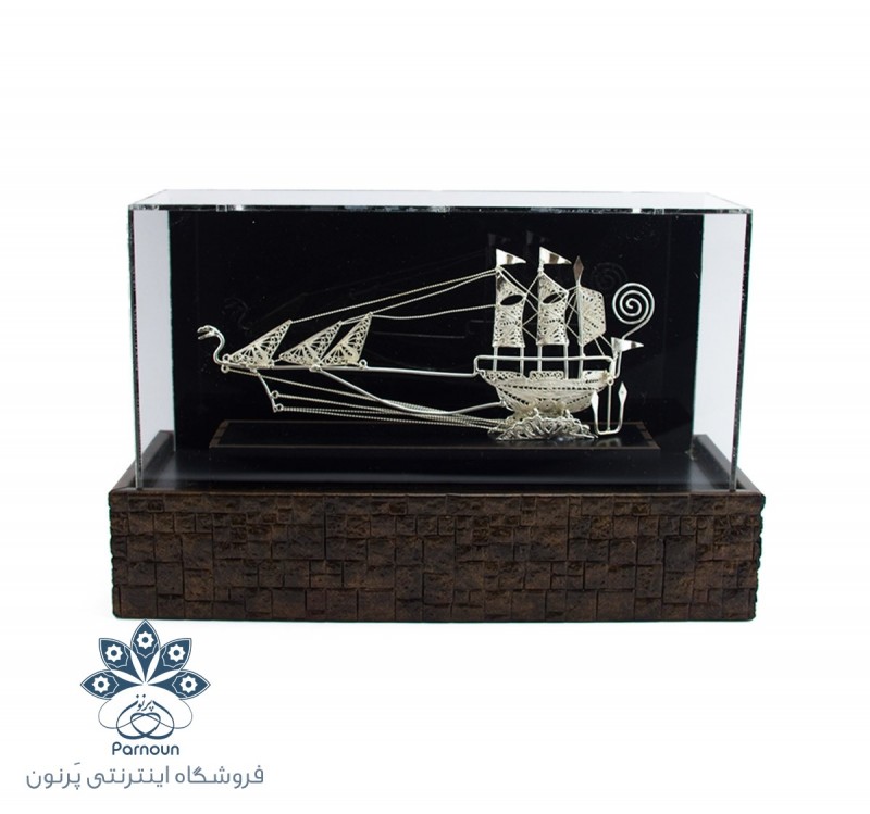 تندیس کشتی نقره با عیار 925