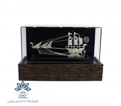 تندیس کشتی نقره با عیار 925