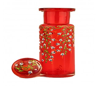 چای دان شیشه ای میناکاری 