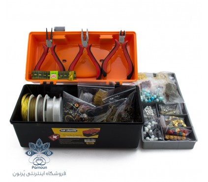 جعبه ابزار کامل ساخت زیورآلات و بدلیجات به همراه ملزومات